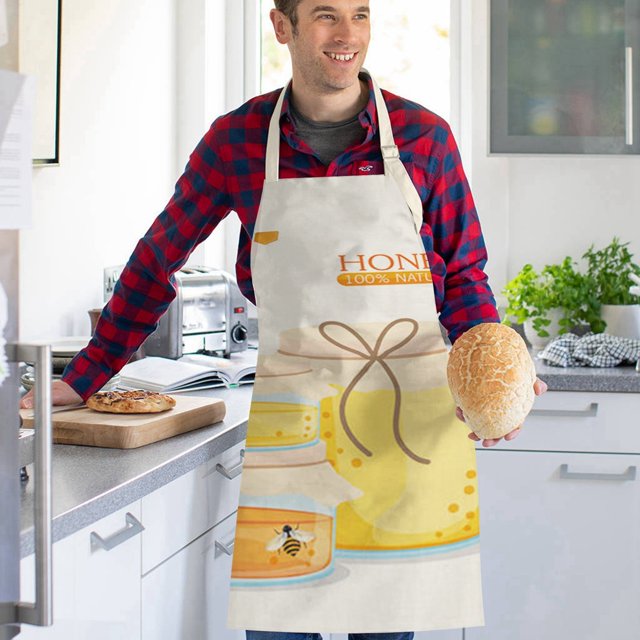 WIFKLSIIPG Festival Printed Linen Sleeveless Apron Kitchen Oil and Stain Sleeveless Cover Kitchen Apron