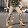 thumbnail image 4 of Men’s Cargo Pants Practical Workwear for Outdoor Activities Product Title Men’s Overalls Pants Pants Outdoor Elastic Loose Soft Pants Spring And Autumn Pants, 4 of 4