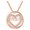 Rose Gold, variant on Love Heart Shaped Necklace Fashion Jewelry Perfect Memorial Pendant Jewelry Gift