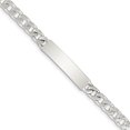 thumbnail image 1 of Sterling Silver 8inch Polished Engraveable Curb Link ID Bracelet 8 Inch "Bracelets, 1 of 3