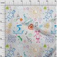 thumbnail image 3 of oneOone Rayon Orange Fabric Kids Sewing Craft Projects Fabric Prints By Yard 56 Inch Wide, 3 of 4
