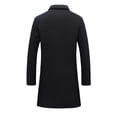 thumbnail image 2 of Innerwin Manteau Trench-Coat Homme à Col Cranté Manches Longues Décontracté Noir 3TG, 2 of 8