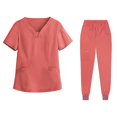 thumbnail image 4 of Tachiuwa Female Scrub Set Classic Short Sleeved Elastic Waist Soft Nurse Work Clothes L, 4 of 9
