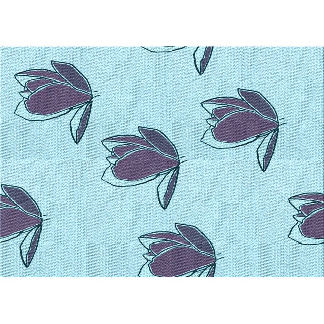 Ahgly Company Tapis d'Intérieur Rectangulaire Transitionnel Bleu Koi Bleu Lavable à la Machine, 7 Pieds x 9 Pieds