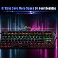 thumbnail image 4 of biojee Wired 87-Key Mechanical Gaming Keyboard Rainbow Backlit Keyboard For Windows PC Laptop for Game, 4 of 8