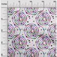 thumbnail image 2 of oneOone Georgette Viscose Green Fabric Abstract Circle Fabric For Sewing Printed Craft Fabric By The Yard 42 Inch Wide, 2 of 4