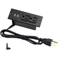 thumbnail image 1 of Desktop Power Bar with 2 Outlets 2 USB Ports Recessed Flush Mountable Power Strip, 1 of 5