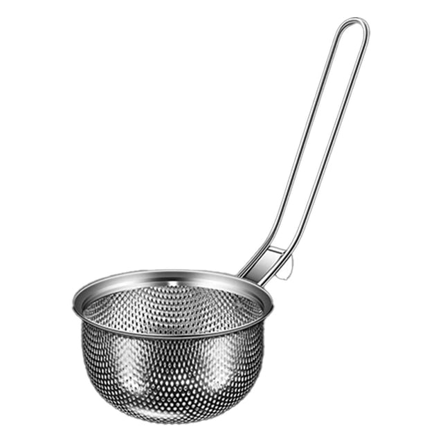 Foldable Long Handle Frying Filter Round/Square Rust-proof Fried Net Sieve Spoon