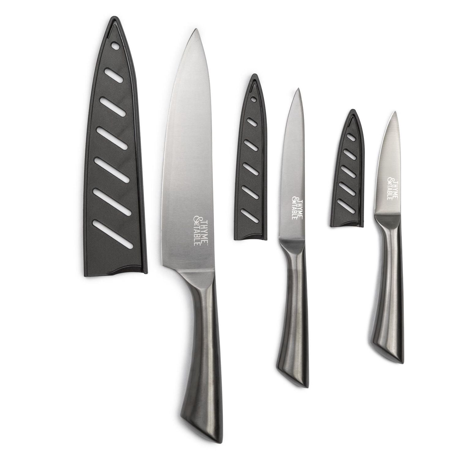Thyme & Table Carbon Chef Knives, 3-Piece Set