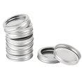 thumbnail image 2 of Split-Type Jar Lid, Food Container Sealing Cover Food Grade Canning Lid, For Home 10Pcs 70mm Silver Circular Ring+Cover Plate, 2 of 8