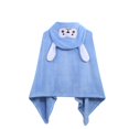 thumbnail image 1 of 2025 Boys Girls Hooded Bathrobe Flannel Robe Soft Printed Trendy Bathrobe 7-14 Years Blue, 1 of 4