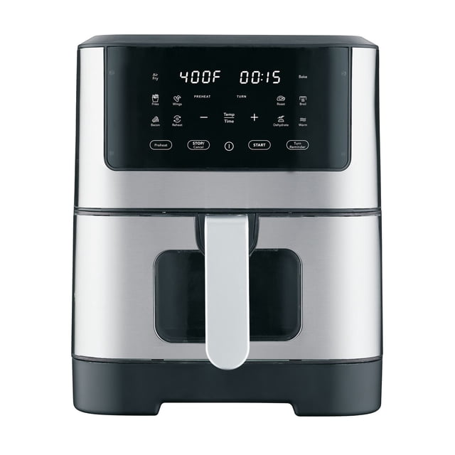 Frigidaire 8-litre (8.5-quart) Digital Stainless Steel Air Fryer with Viewing Window - Stainless Steel