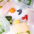 thumbnail image 4 of Sacs de Congélation Réutilisables à Fermeture Éclair, Sac de Rangement pour Aliments, Sacs à Lunch et Sacs à Collation 100 % Compostables et Écologiques, Lot de 50 - LIVINGbasics, 4 of 7