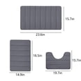 thumbnail image 3 of Meitianfacai Bathroom Rug Sets for Bathroom Floor 3 Pcs Set Toilet Mats,Memory Foam Bath Mat Set,Bathroom Rugs, Soft Comfortable,Water Absorption,Non-Slip,Thick,Machine Washable, Quick-drying, 3 of 9