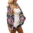 thumbnail image 3 of T-shirts pour Femmes Mode Décontractée Mode Ample Rétro Imprimé Multicolore Cardigan à Manches Mi-Longues Vestes en Jean pour Femmes Mode, 3 of 5