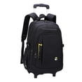 thumbnail image 1 of Bunblic Rolling Backpack Trolley Suitcase Portable Multifunctional Removable Trolley Computer Bag Wheeled Laptop Backpack for Camping Yellow 2 Small Wheel, 1 of 8