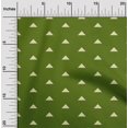 thumbnail image 1 of oneOone Cotton Silk Dark Green Fabric Triangle Geometric Craft Projects Decor Fabric Printed By The Yard 42 Inch Wide, 1 of 4