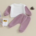 thumbnail image 3 of Baby Boys Pants Set Long Sleeve Letters Sweatshirt with Elastic Waist Sweatpants Infant Clothes 2-3 Years, 3 of 8