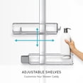 thumbnail image 3 of simplehuman Panier de Douche Réglable et Extensible TG, Acier Inoxydable et Aluminium Anodisé, 3 of 6
