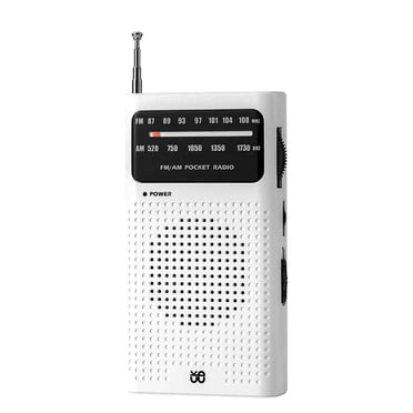 Station de Radio à Transistor Compact avec Haut-Parleur Intégré, Mini Radio FM AM Portable Noire