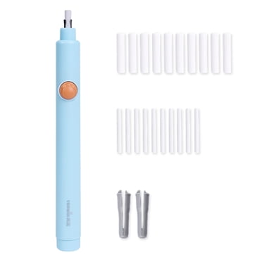 tenwin Gomme Électrique Rechargeable Gommes à Crayons avec 20 Pcs Recharges de Gomme Commande à un Bouton Cadeau de Noël Fournitures de Papeterie pour Élèves Étudiants Artistes Dessin Peinture Croquis Dessin
