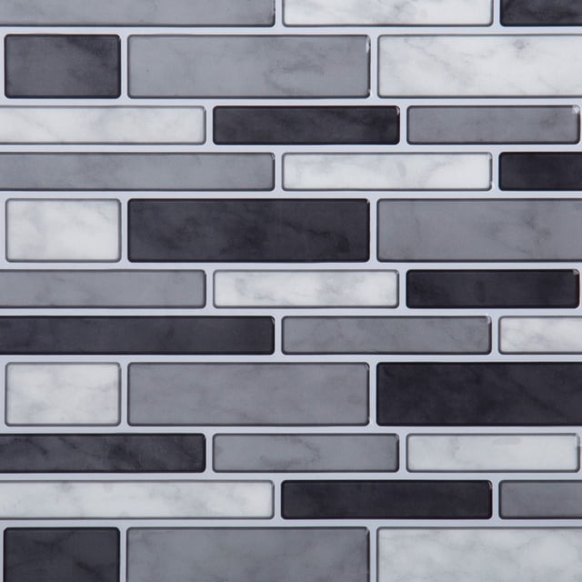 Truu Design Self-Adhesive Slim Subway Peel and Stick Backsplash Wall Tiles