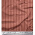 thumbnail image 1 of Soimoi Orange Poly Georgette Fabric Filigree Damask Print Sewing Fabric Yard 42 Inch Wide, 1 of 3