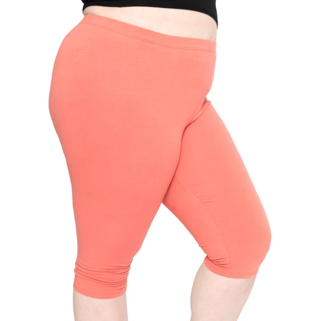 Stretch Is Comfort Women's Plus Size Knee Length Leggings| Adult X-Large - 7x