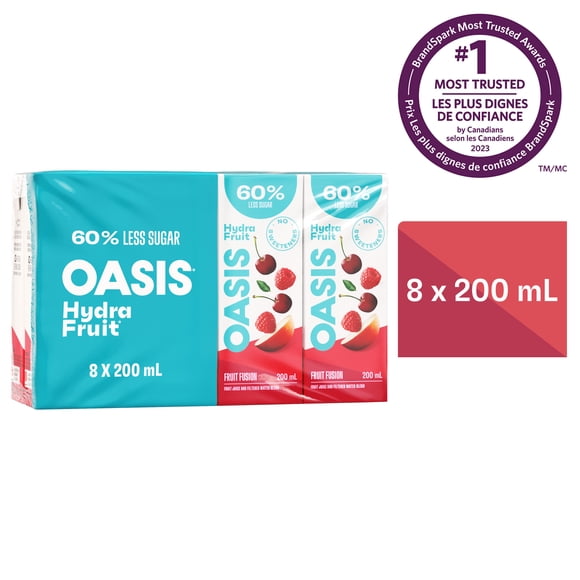 HydraFruit Fusion de Fruits Boîtes de Jus de Fruits 8X200ML