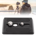 thumbnail image 4 of Tripod Head Plate Adapter, Precise CNC Machining 1/4in 3/8in Thread Rubber Foot Pad Aluminum Alloy Wear Resistant Tripod Quick Release Plate  For Shooting, 4 of 8