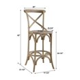thumbnail image 5 of Riverbay Furniture 24.5" Transitional Wood Counter Stool in Brown Gray, 5 of 5