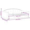 thumbnail image 4 of vidaXL Day Bed Light Grey 100x190 cm Fabric, 4 of 5