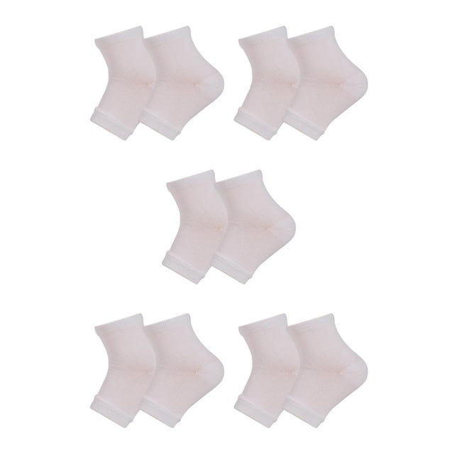 relayinert 1 Set Gel Heel Socks Woolen Toeless Cool Protective Unisex Beauty Hosiery Spa Experience Adjustable Ankle Kit Support Sports Type 1 5Set