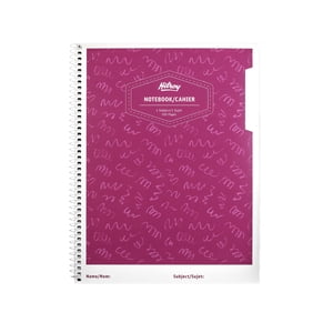 Hilroy® Core+ 1 Subject 120pg Paper Notebook, Pink