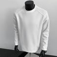 thumbnail image 4 of Ediodpoh Chandail Sans Capuchon pour Homme - Unisexe Automne Couleur Unie Col Rond Style Tenue Décontractée pour les Activités Quotidiennes Vêtement Polyvalent Confortable pour Superposition Chandail pour Homme Blanc TG, 4 of 4