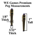 thumbnail image 2 of WE Games Brass Cribbage Pegs, Swarovski Crystals - Set of 3 - Crystal Clear, 2 of 5