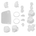 thumbnail image 1 of Boutons de Manette de Jeu, Boutons de Remplacement L2 R2 Ensemble Complet de Boutons Kit de Réparation de Bouton de Remplacement pour Manette de Jeu PS5, 1 of 8