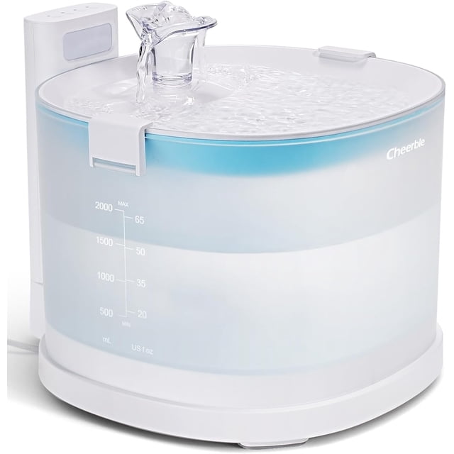 Cheerble Pumpless Cat Water Fountain L/oz E Automatic Cat Water Dispenser for Cats & Dogs MagDrive™ Technology Dual Mode Dispensing No Cleaning Hassle No Electrical Leakage