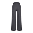 thumbnail image 5 of Pisexur Womens Sweatpants 2024 Ribbed Workout Jogging Pants Casual Baggy Elastic Waist Sweatpants Casual Baggy Drawstring Wide Leg Pants Solid Color Straight Leg Sweatpants with Pockets, 5 of 5