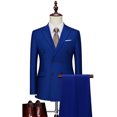 thumbnail image 2 of Pants for Men Double Breasted Pocket Long Sleeve Lapel Suit Set Multi Color Groom, 2 of 9