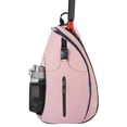 thumbnail image 4 of Tennis Racket Bag | Adjustable Shoulder Strap | Large Capacity Backpack | Multifunctional Sports Bag for Tennis Badminton Pickleball | 13" x 5.5" x 19.3" | White Pink Black, 4 of 8