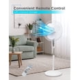 thumbnail image 4 of BLACK+DECKER Adjustable Oscillating Fan, 3 Speed Settings with LED Control Panel, Fan with Pedestal, 4 of 7