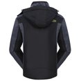 thumbnail image 3 of LSLJS Mens Winter Thickening Velvet Hoodie Warmth Wind Protection Outdoor Coat( Black, L), 3 of 9