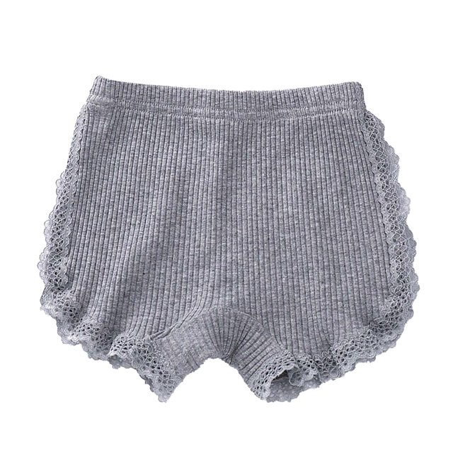 XIMIN Short Bouffant de Base pour Bébé Fille, sous-Short Uni de Danse, Couleur Unie, Coton, Été, à Volants, Mince, Athlétique, à Enfiler, Mélange, Leggings Triangle (18-24 Mois, Gris)