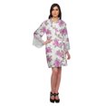 thumbnail image 4 of Moomaya Printed Short Robes For Women Cotton Robes For Women With Lace Trim, 4 of 6
