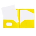 thumbnail image 1 of ZTTD Plastic Folders with Pockets, Pack of 1, Poly Two Pocket Folder, Heavy Duty 2 Pocket File Folders A5 Size, 2-Pocket Folders for Home and Office (Style5-Yellow), 1 of 5