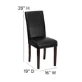 thumbnail image 2 of Black Leather Parsons Chair, 2 of 9