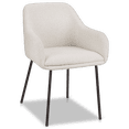 thumbnail image 1 of Bouclair Oatmeal Fabric and Metal Dining Chair, 1 of 10