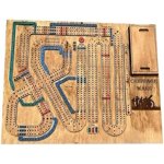Cribbage Wars jeu de société Cribbbage jeu de jeu de carte de cribbages en bois jeu de gestion de jeu avec compartiments de stockage de la carte intégrée CribBage jeux de société classique unique