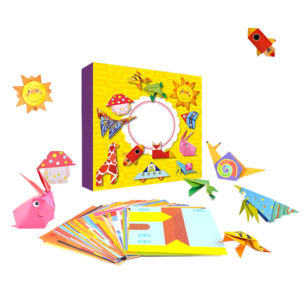 Papier Pliage Origami - 108 Papiers Pliés 54 Designs avec Artisanat
